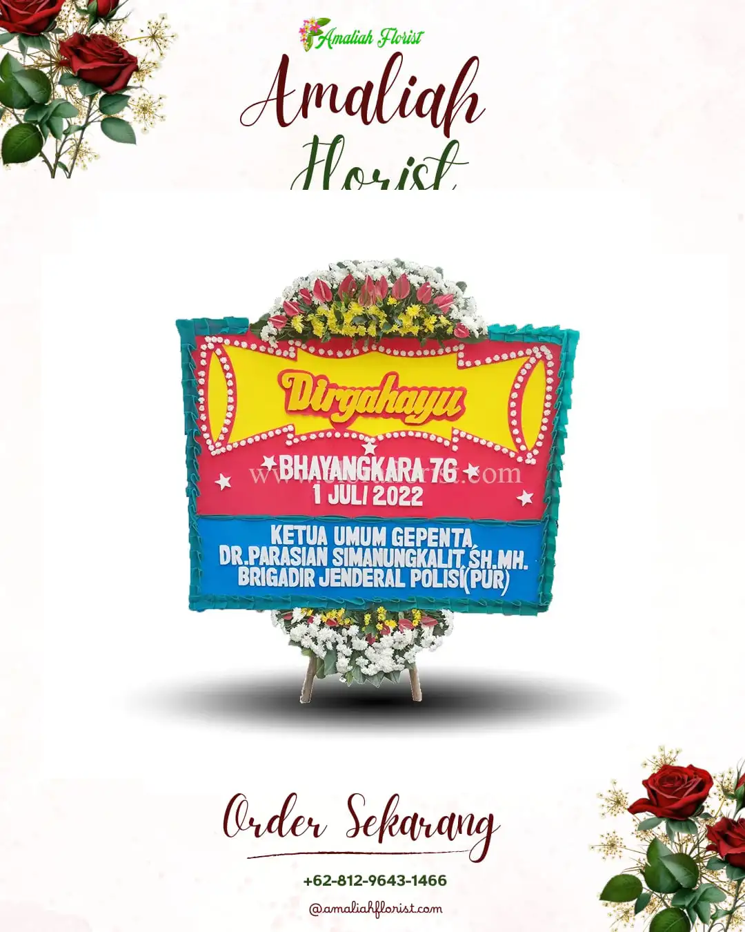 Papan Bunga HUT Ulang Tahun Simpang Teritip